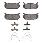DYNAMIC FRICTION CO 5000 Advanced Brake Pads - Ceramic and Hardware Kit, Long Pad Wear, Rear 1551-0584-01
